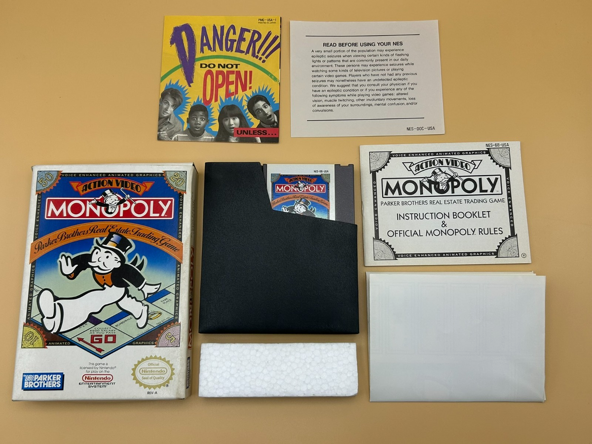 Nintendo NES Lot MONOPOLY & CHIP N DALE RESCUE RANGERS Boxed 1980s