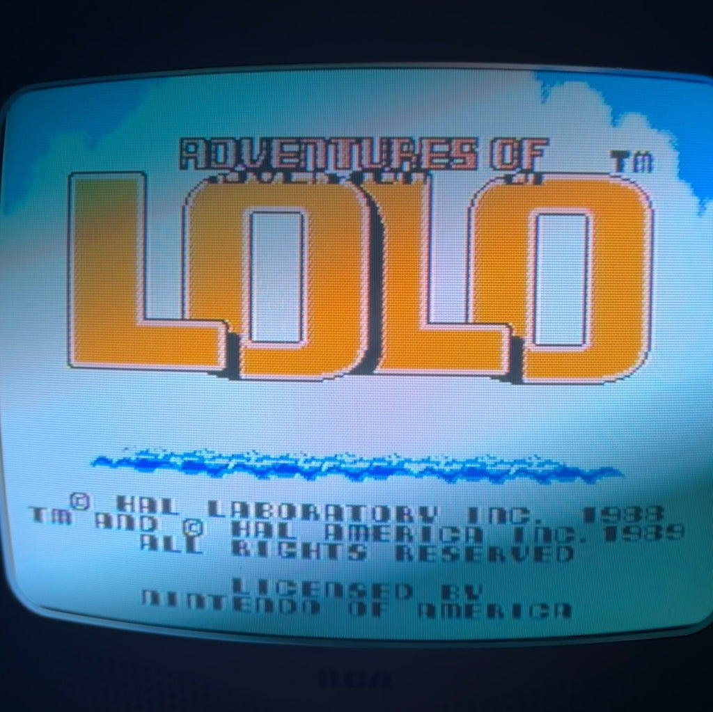 ADVENTURES OF LOLO NES Game Authentic Nintendo Cart Vintage Cleaned & Tested