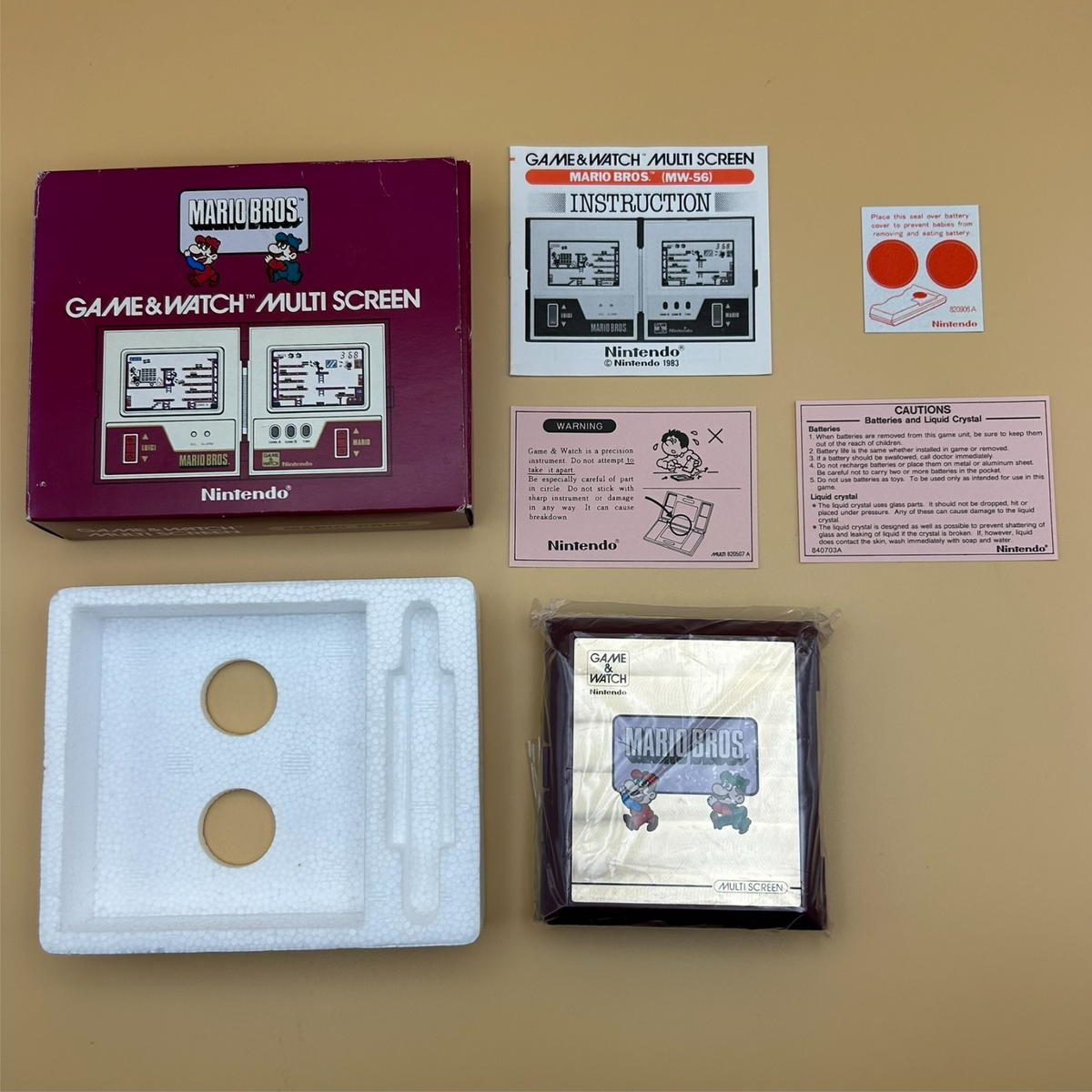 Nintendo Game & Watch MARIO BROS. MW-56 1983 MINT IN BOX