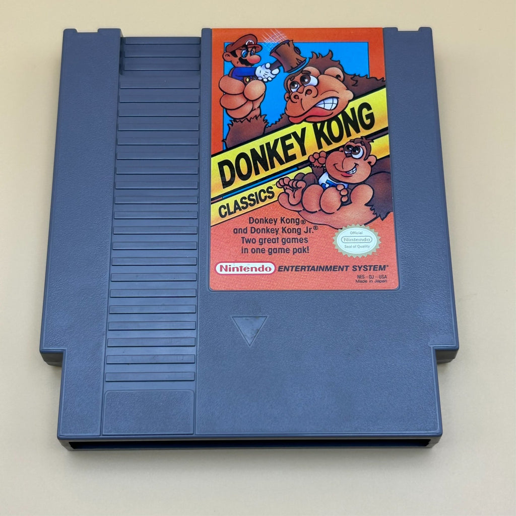 Nintendo NES Game Cart DONKEY KONG CLASSICS w/ Box Authentic Cleaned & Tested