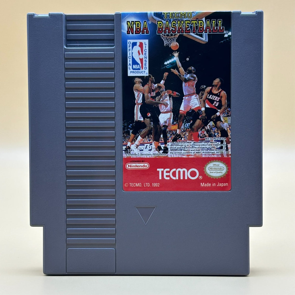 Tecmo NBA Basketball N7 "No Jordan" Variant - NES Nintendo Authentic Excellent