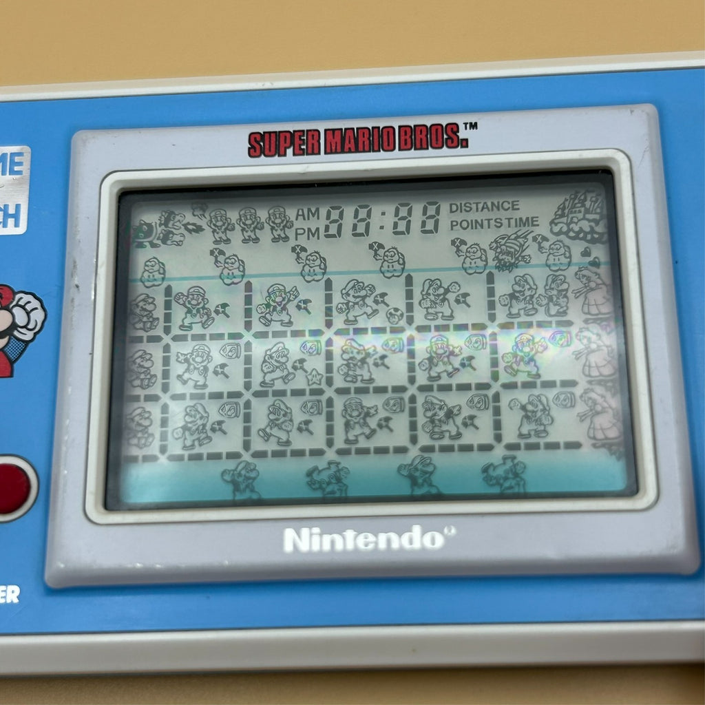 SUPER MARIO BROS. Nintendo Game & Watch YM-105 New Wide Series w/ Box 1988