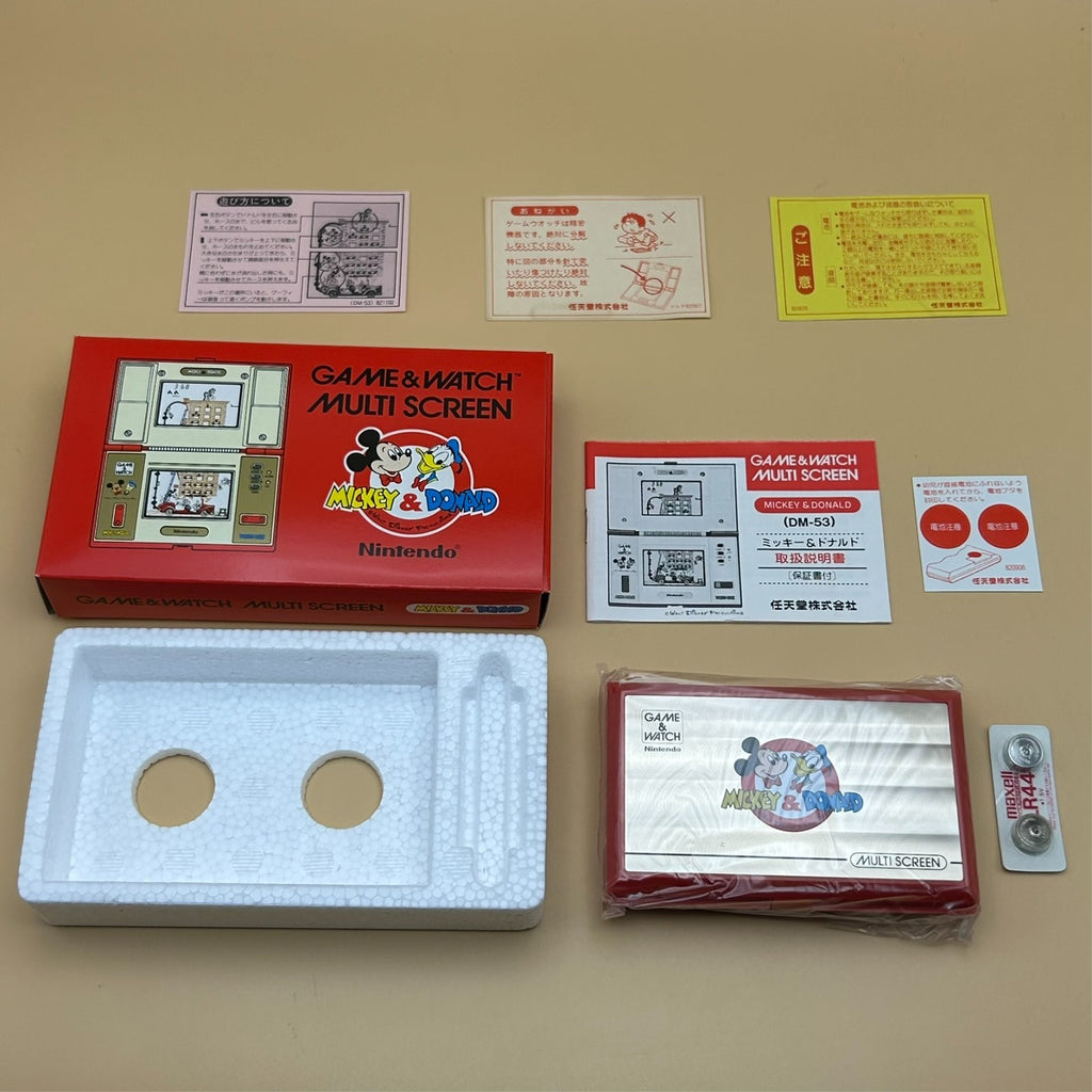 Nintendo Game & Watch MICKEY & DONALD DM-53 Multi Screen 1982 New Old Stock
