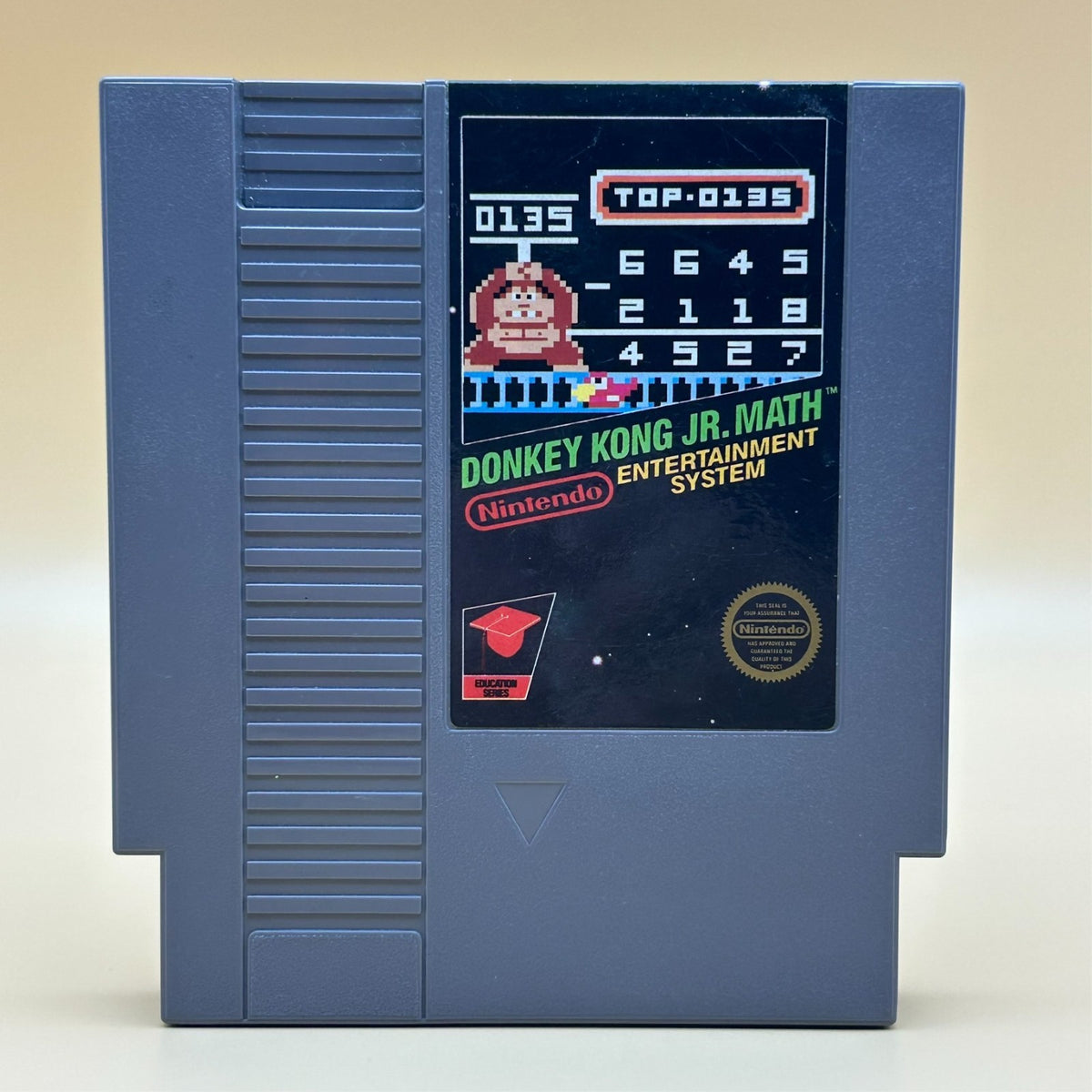 Nintendo NES Game Cart DONKEY KONG JR. MATH Authentic Vintage Cleaned & Tested