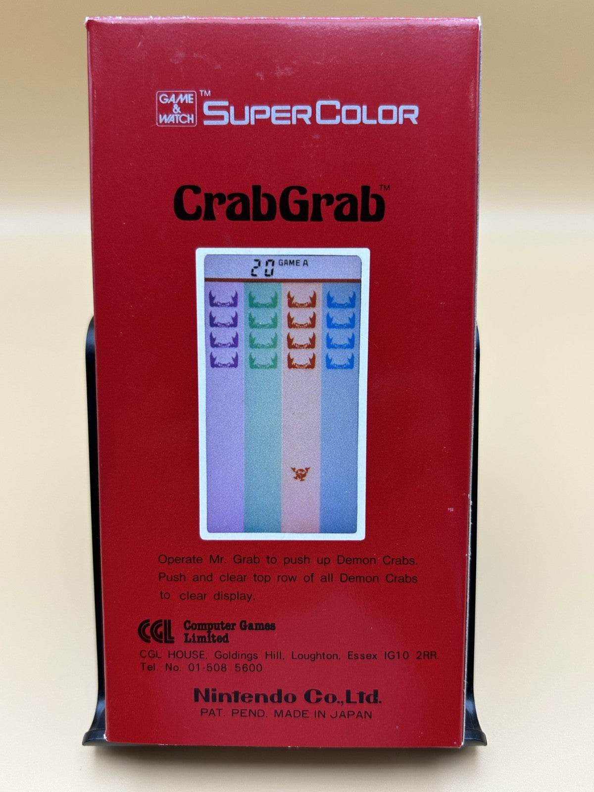 Nintendo Game & Watch CRAB GRAB UD-202 1984 NOS CGL