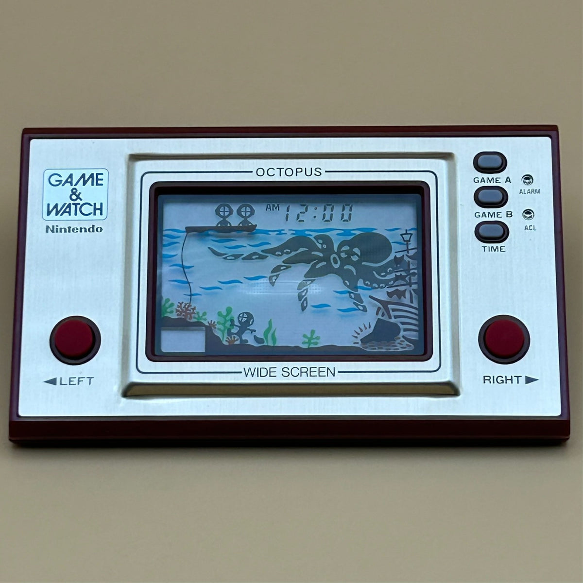 OCTOPUS Nintendo Game & Watch Wide Screen OC-22 1981 New Old Stock NOS