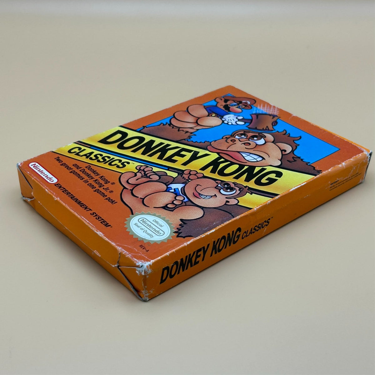 Nintendo NES Game Cart DONKEY KONG CLASSICS w/ Box Authentic Cleaned & Tested