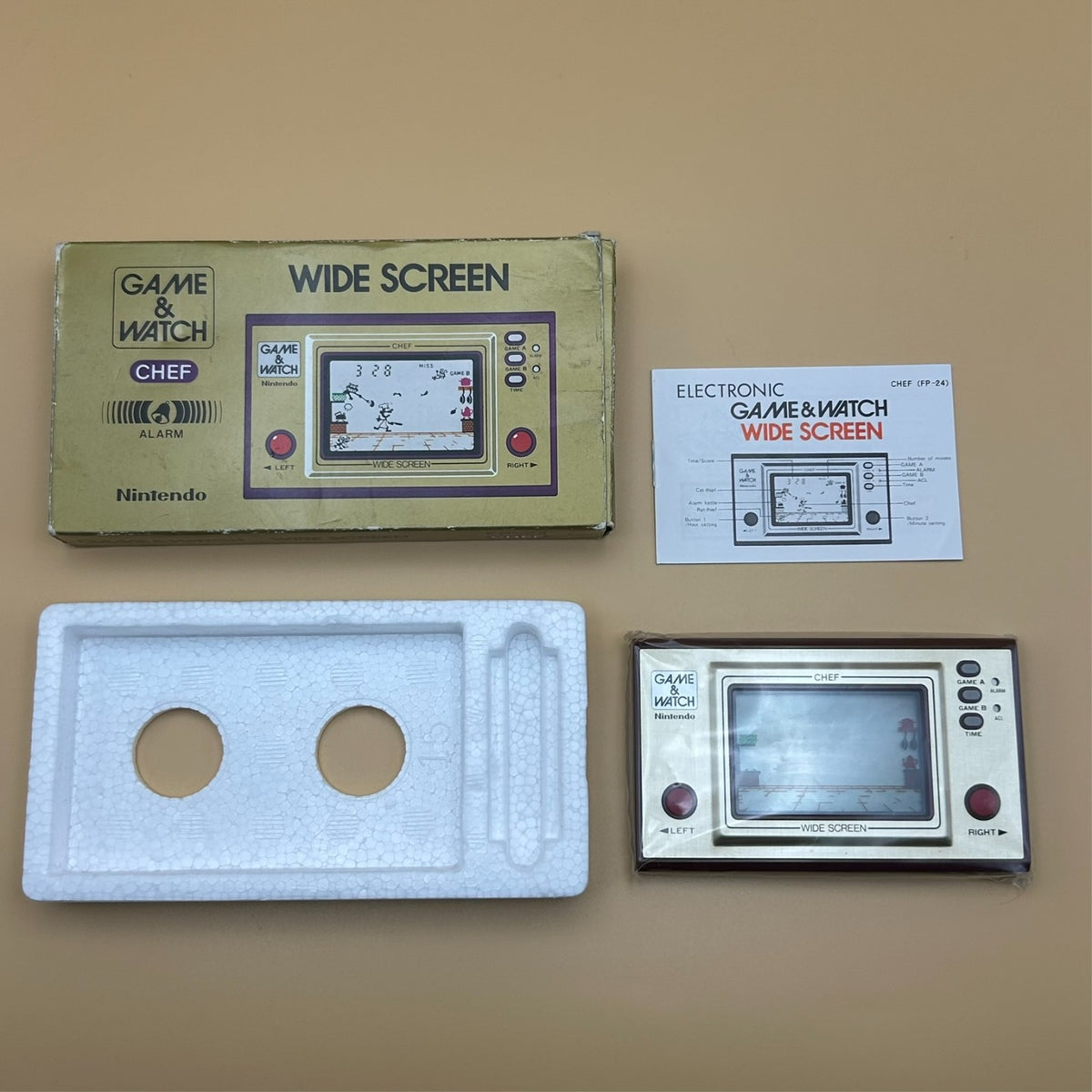 Nintendo Game & Watch CHEF FP-24 1981 w/ Box Vintage Japan