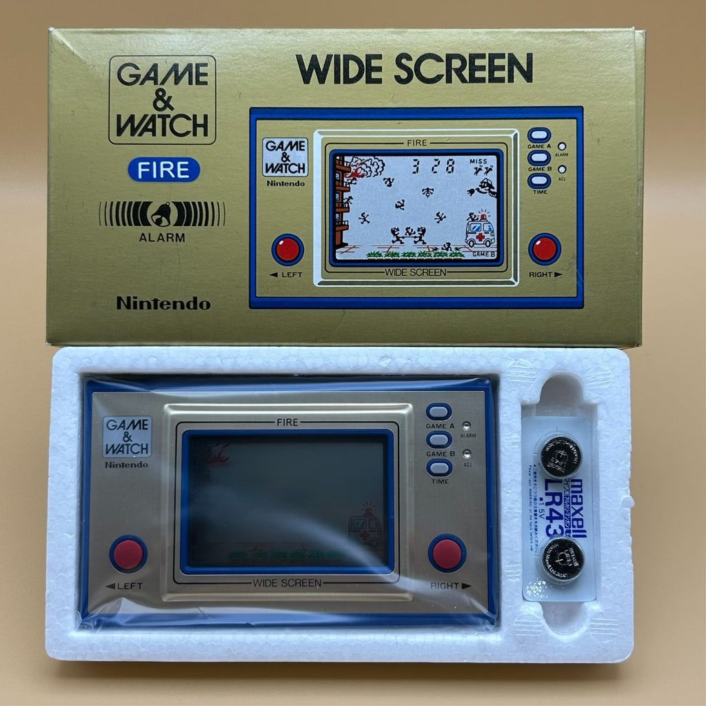 FIRE Nintendo Game & Watch Wide Screen FR-27 1981 New Old Stock NOS