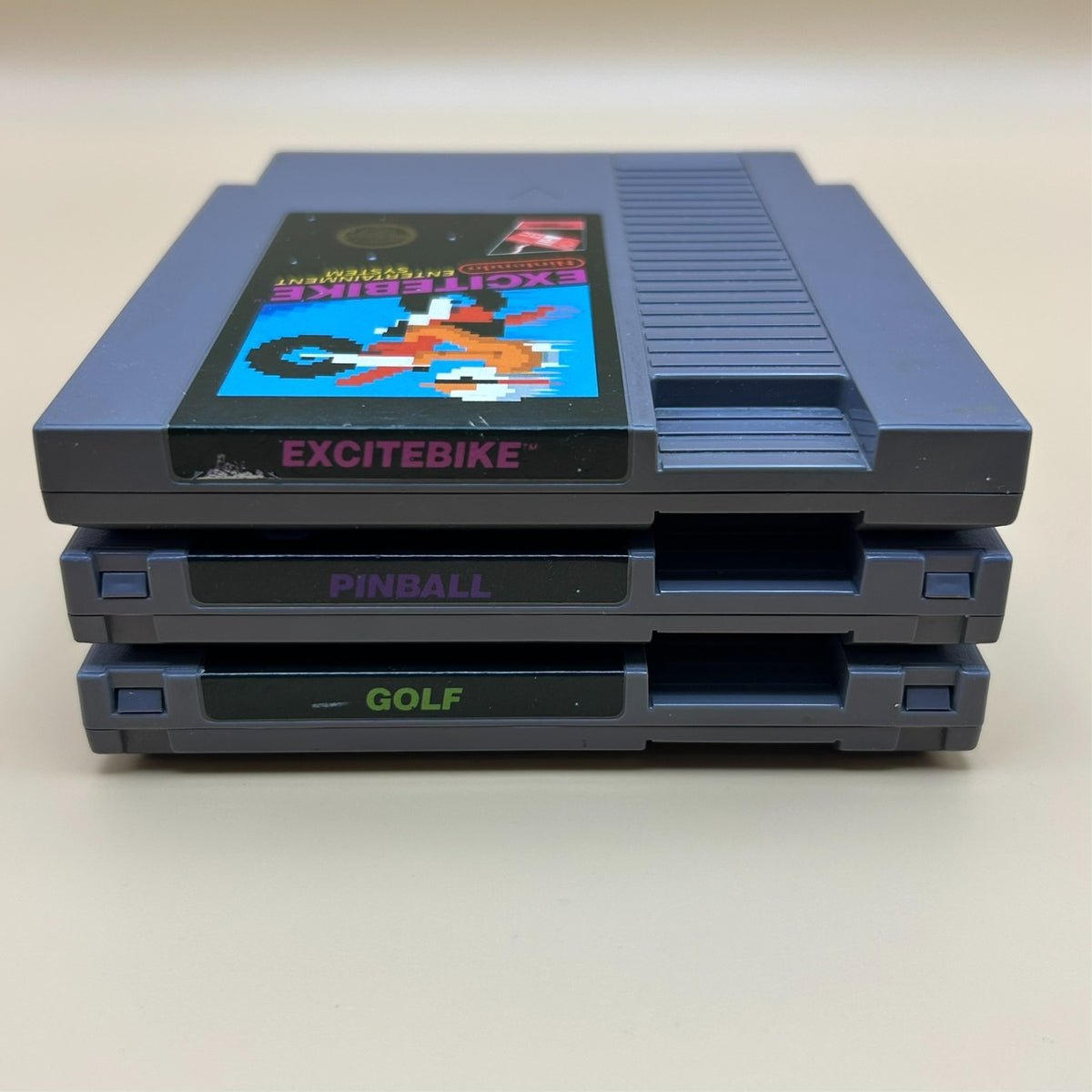 EXCITEBIKE / PINBALL / GOLF NES Lot Authentic Nintendo Cleaned & Tested