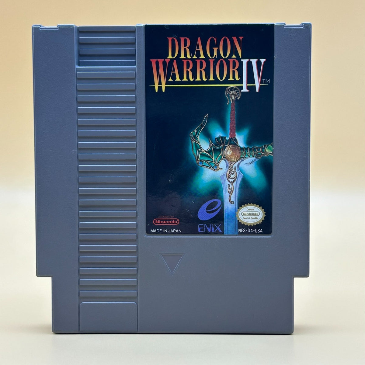 Nintendo NES Game DRAGON WARRIOR IV 4 Authentic Cart Cleaned & Tested