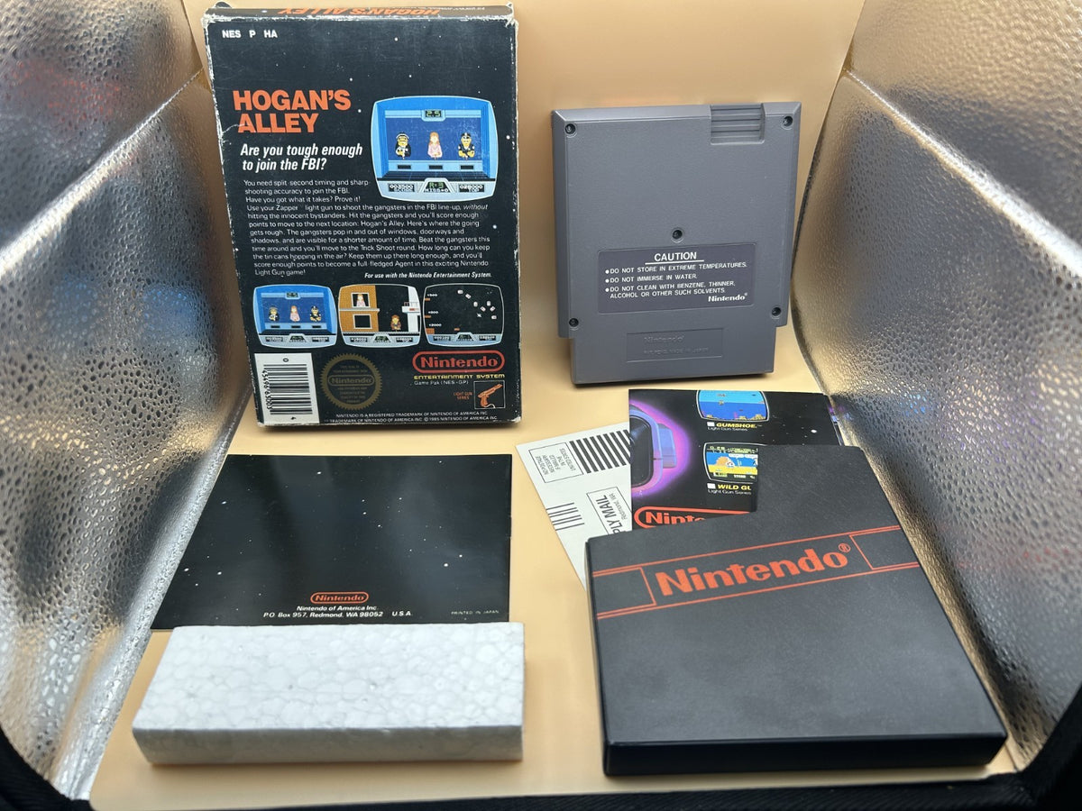 NES HOGAN'S ALLEY 5 Screw CIB Black Box Authentic Tested