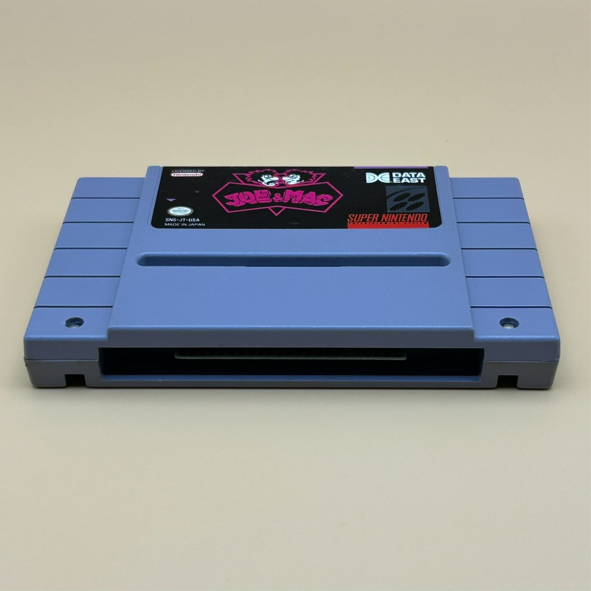SNES JOE & MAC Authentic Super Nintendo Game Cart Cleaned & Tested