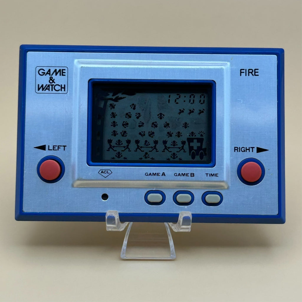 FIRE Nintendo Game & Watch RC-04 Silver Series 1980 Vintage Japan