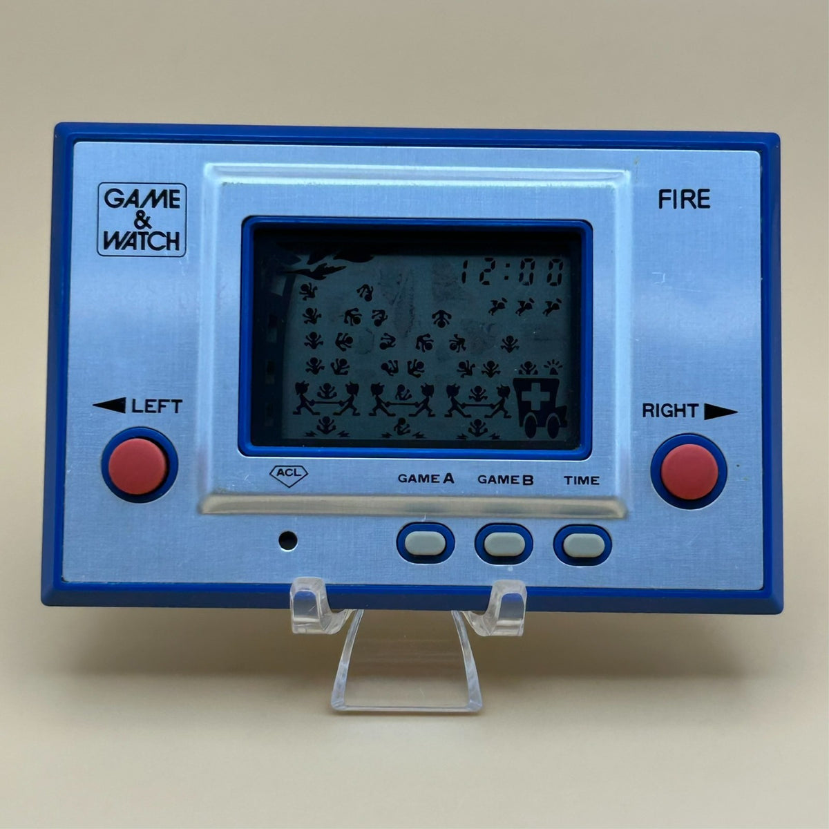 FIRE Nintendo Game & Watch RC-04 Silver Series 1980 Vintage Japan