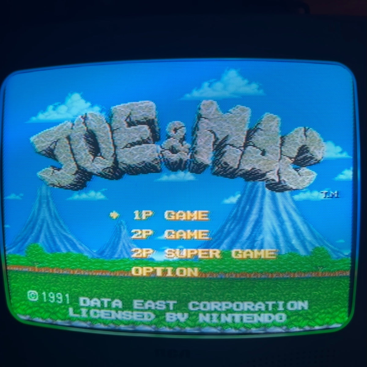 SNES JOE & MAC Authentic Super Nintendo Game Cart Cleaned & Tested