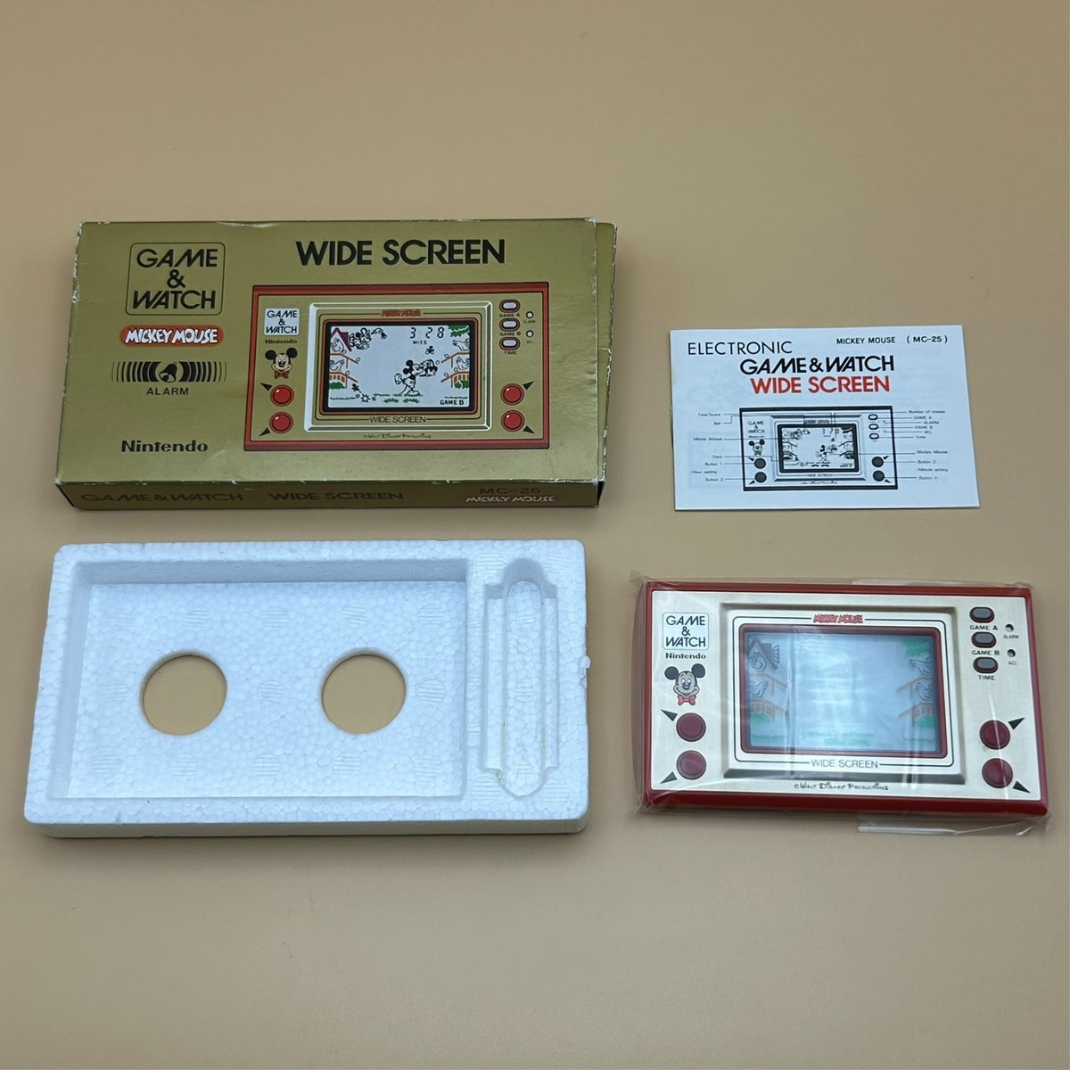 Nintendo Game & Watch MICKEY MOUSE MC-25 1981 w/ Box Vintage Japan