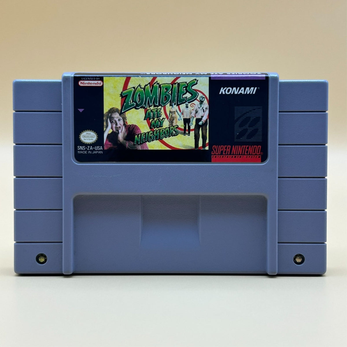 SNES ZOMBIES ATE MY NEIGHBORS Authentic Super Nintendo Game Cart Cleaned Tested