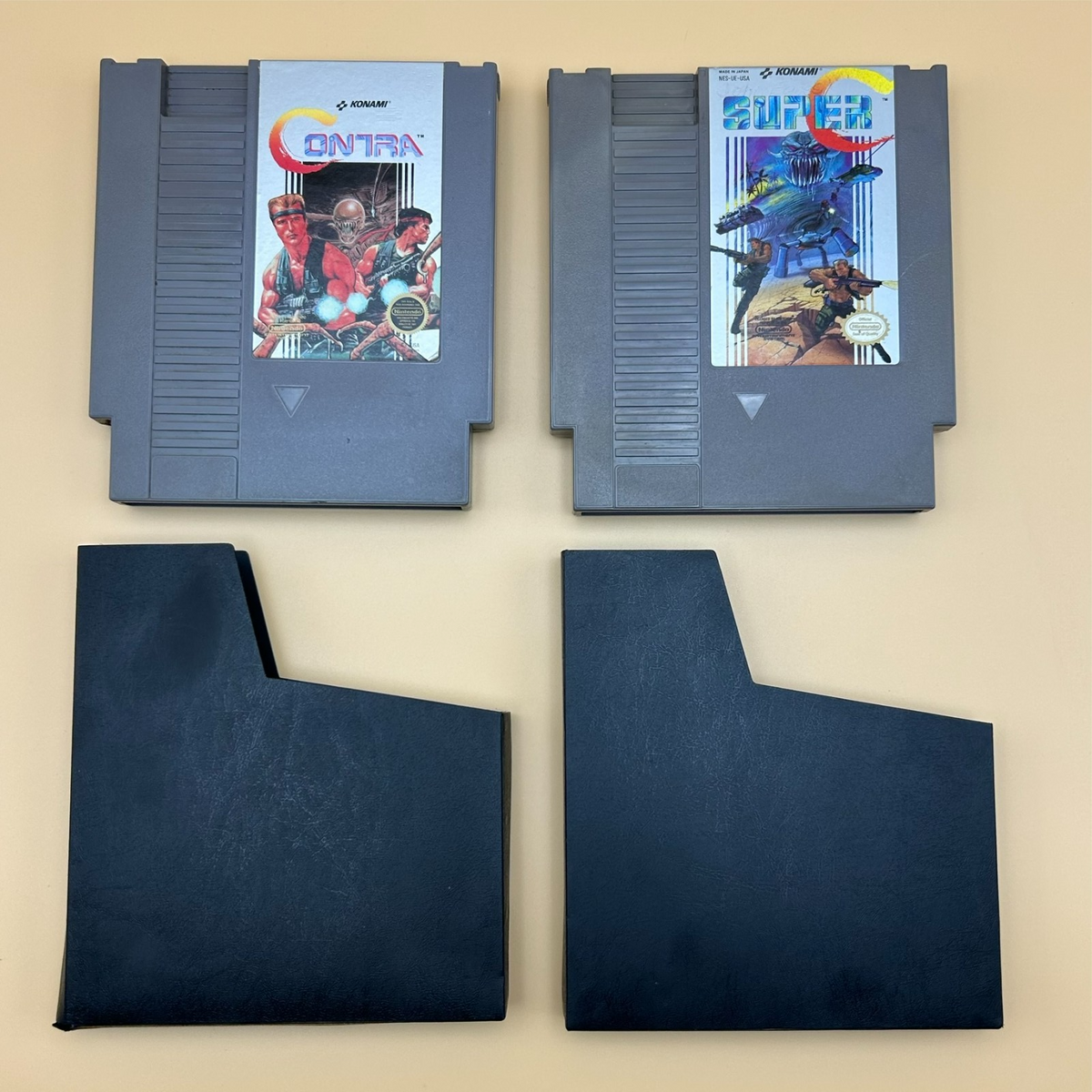 CONTRA & SUPER C NES Game Lot Authentic Nintendo Carts Cleaned & Tested