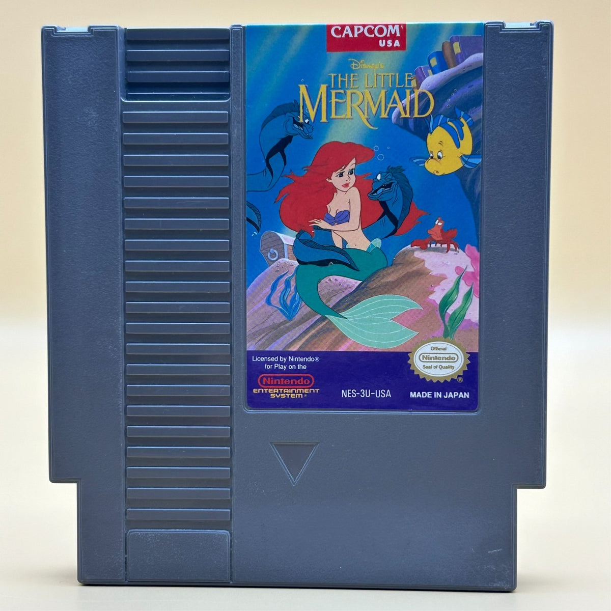Disney's THE LITTLE MERMAID NES Game Authentic Nintendo Cart Cleaned & Tested
