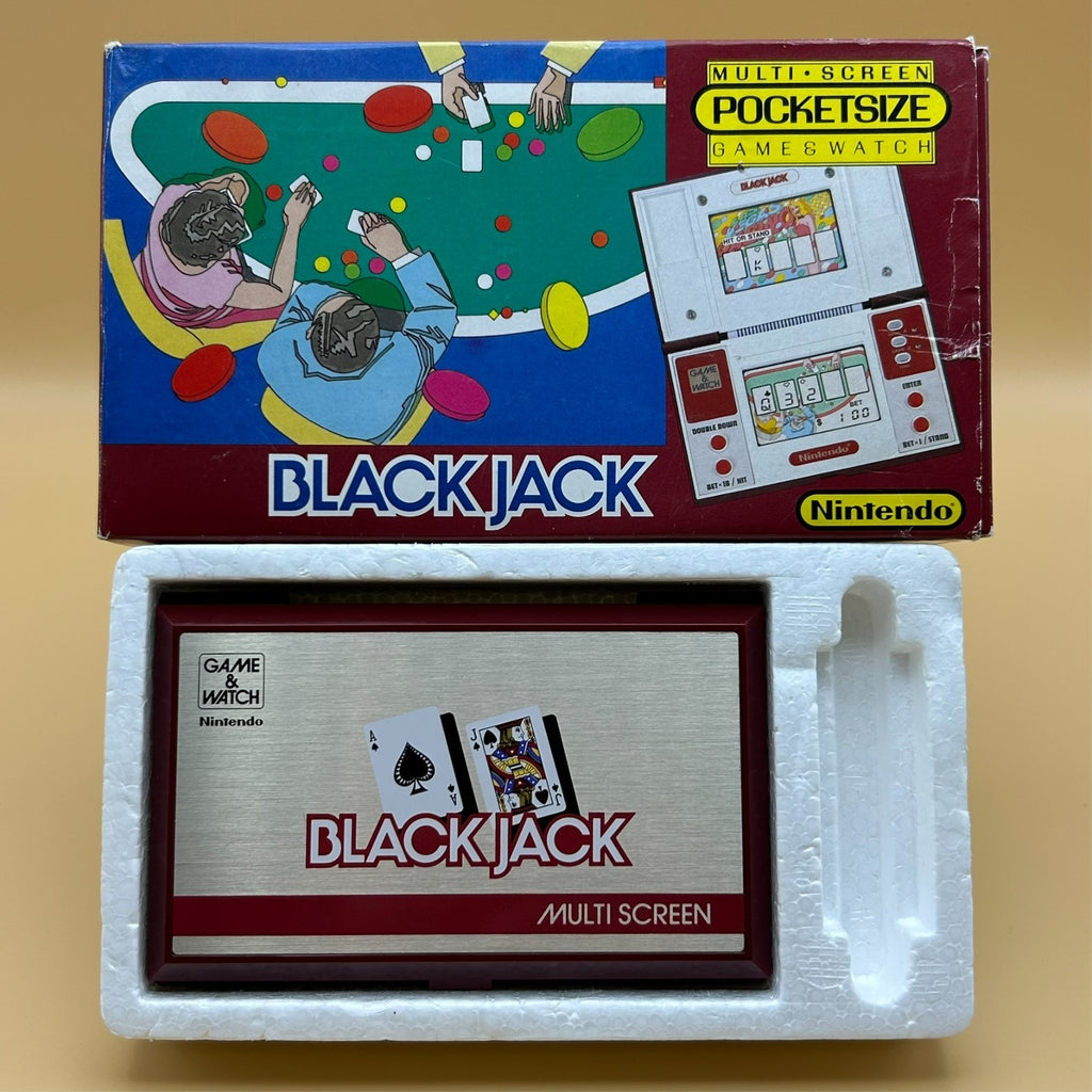 POCKETSIZE BLACK JACK Nintendo Game & Watch BJ-60 1985 Mint In Box