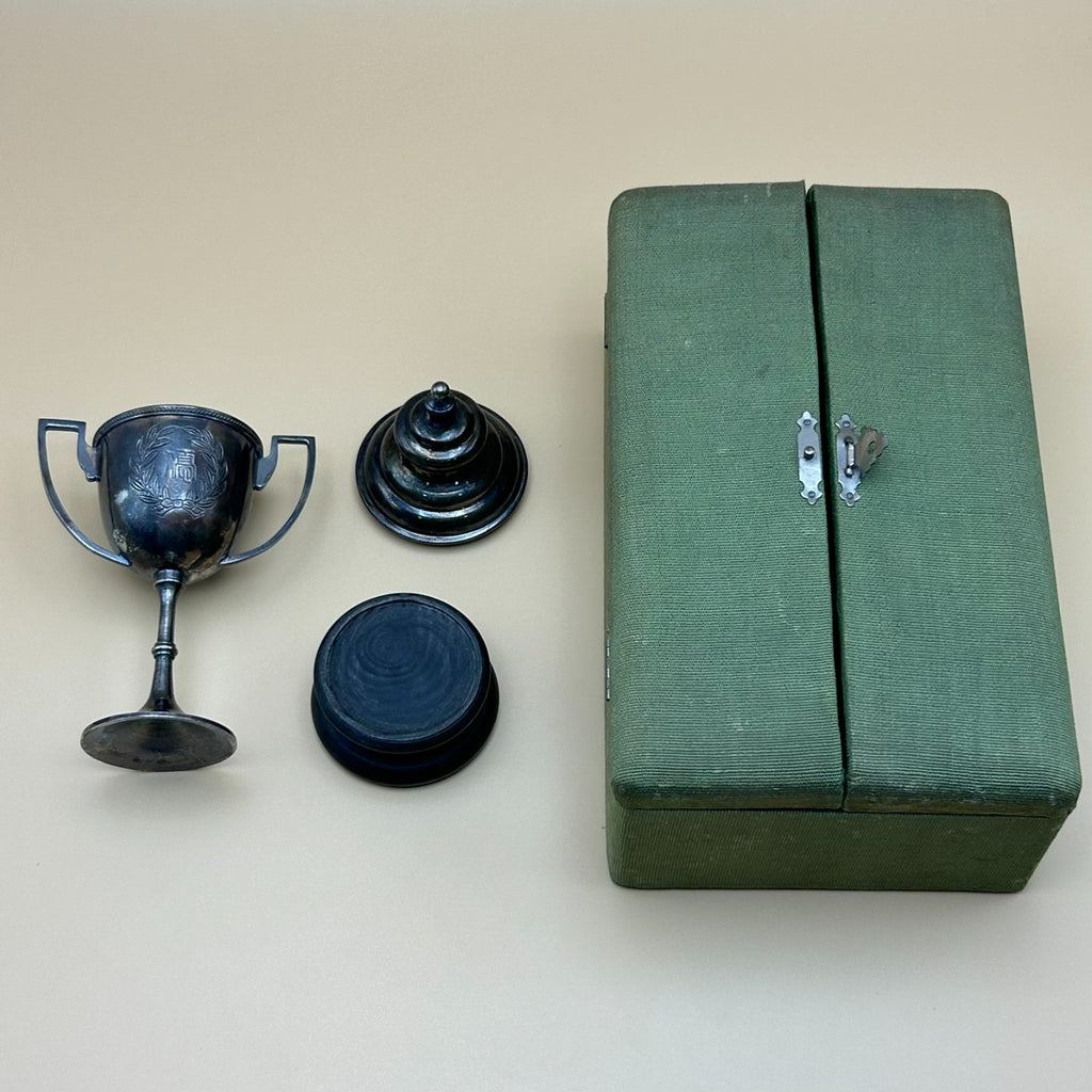 Antique Japanese Basketball Trophy Kyoto High School 1920s Vintage