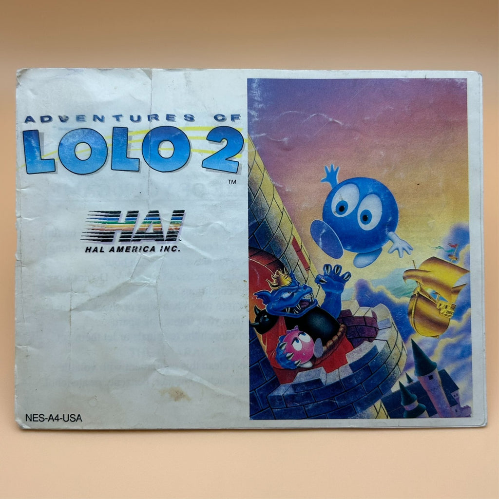 ADVENTURES OF LOLO 2 NES Instruction Manual Only