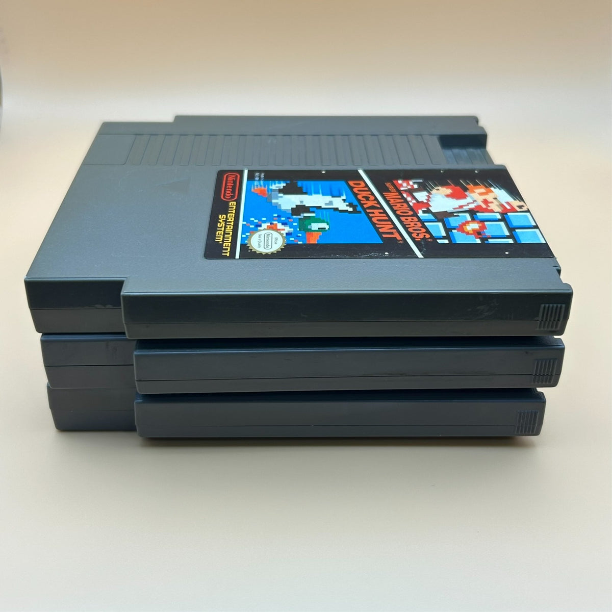 SUPER MARIO BROS 1 2 3 + DUCK HUNT NES Lot Authentic Nintendo Cleaned & Tested