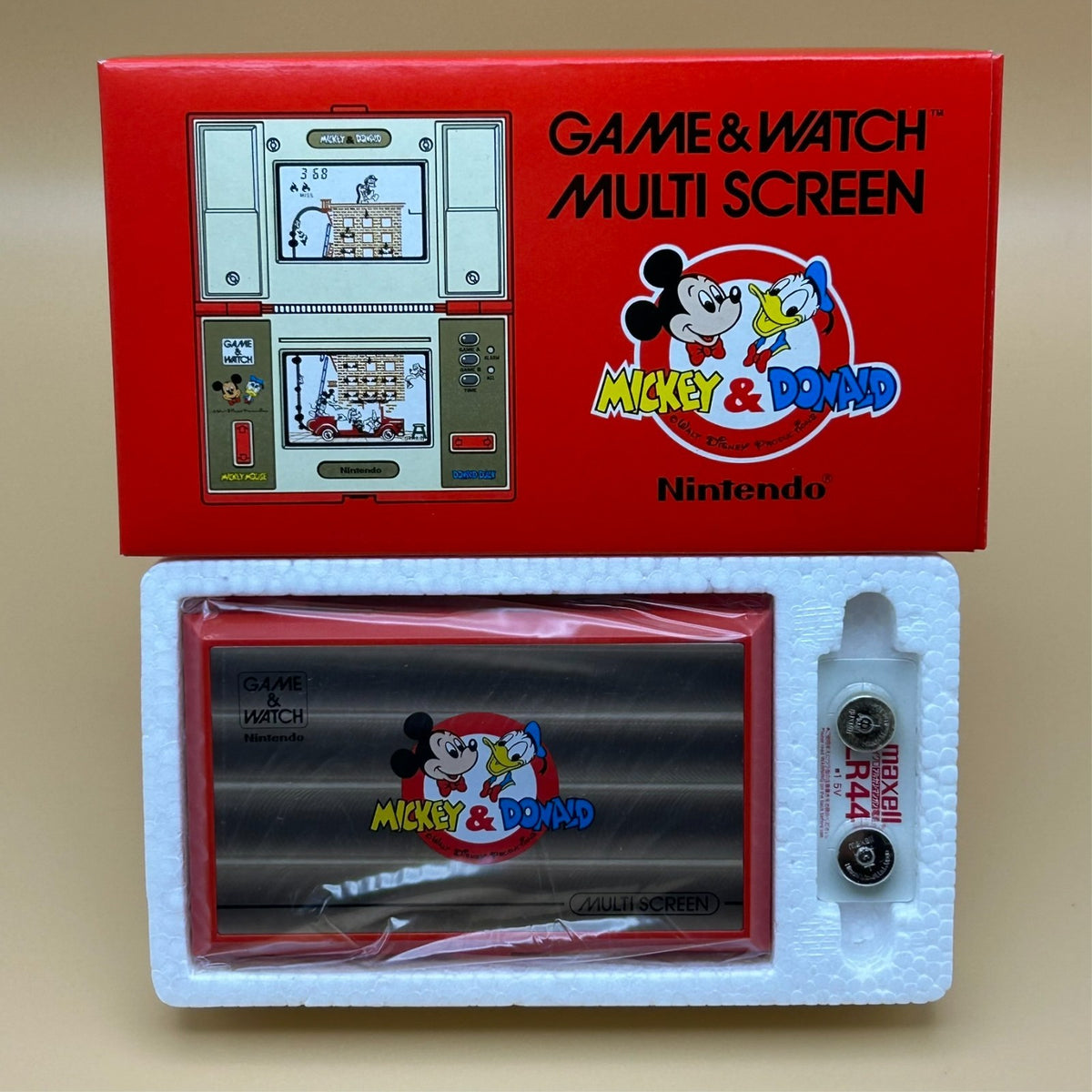 Nintendo Game & Watch MICKEY & DONALD DM-53 Multi Screen 1982 New Old Stock