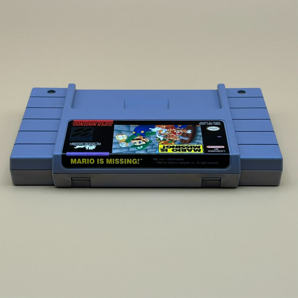 SNES MARIO IS MISSING Authentic Super Nintendo Game Cart Cleaned & Tested