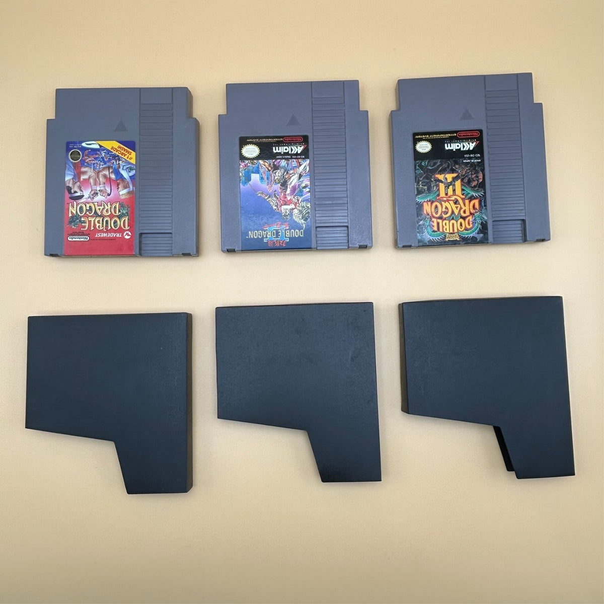 DOUBLE DRAGON I II III 1 2 3 Trilogy NES Lot Authentic Nintendo Cleaned & Tested