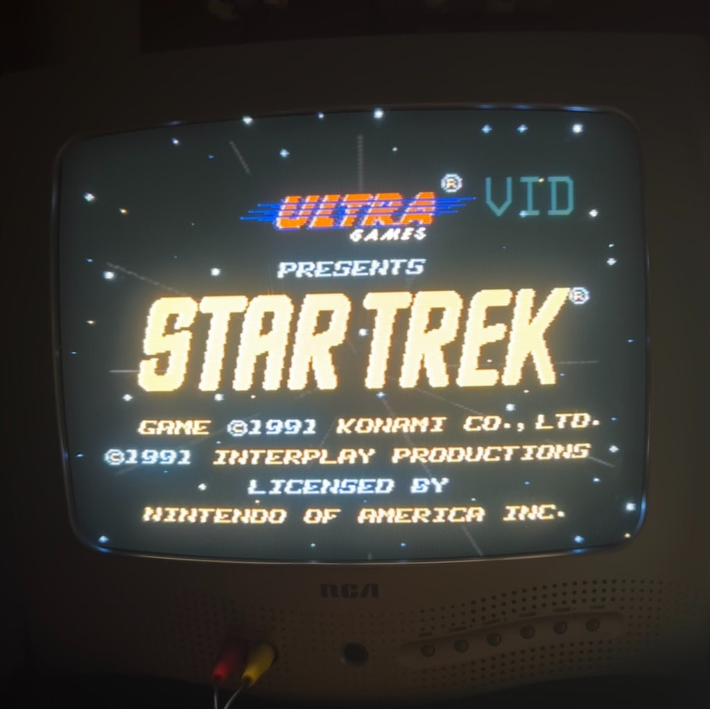 STAR TREK 25th Anniversary NES Game Authentic Nintendo Cart & Box Cleaned Tested
