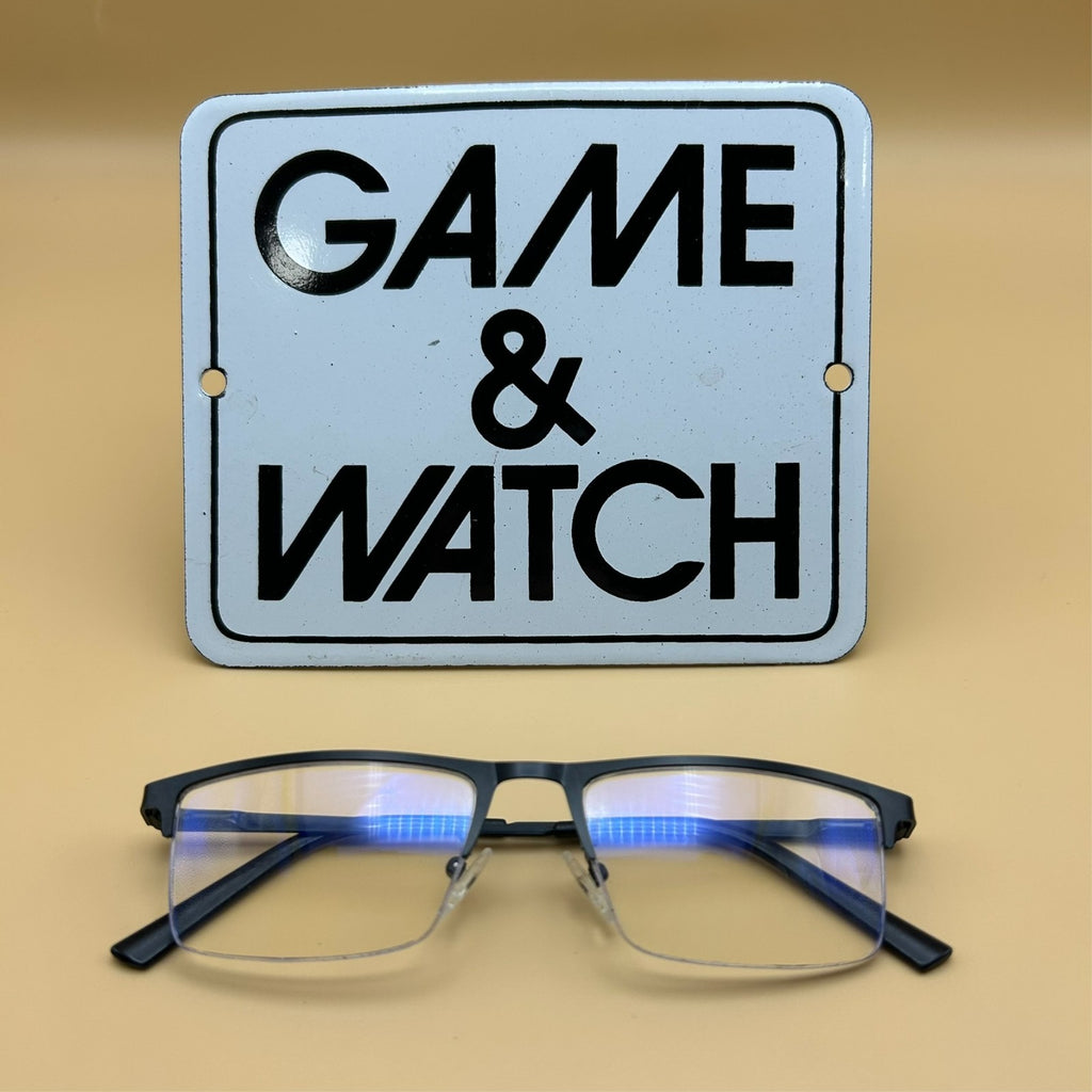 Nintendo Game & Watch Metal Shop Sign Vintage 1980s