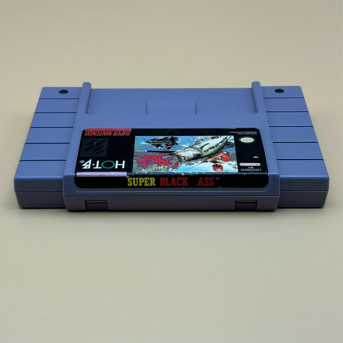 SNES SUPER BLACK BASS Authentic Super Nintendo Game Cart Cleaned & Tested