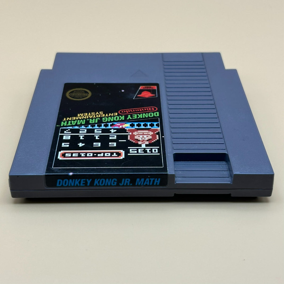 Nintendo NES Game Cart DONKEY KONG JR. MATH Authentic Vintage Cleaned & Tested