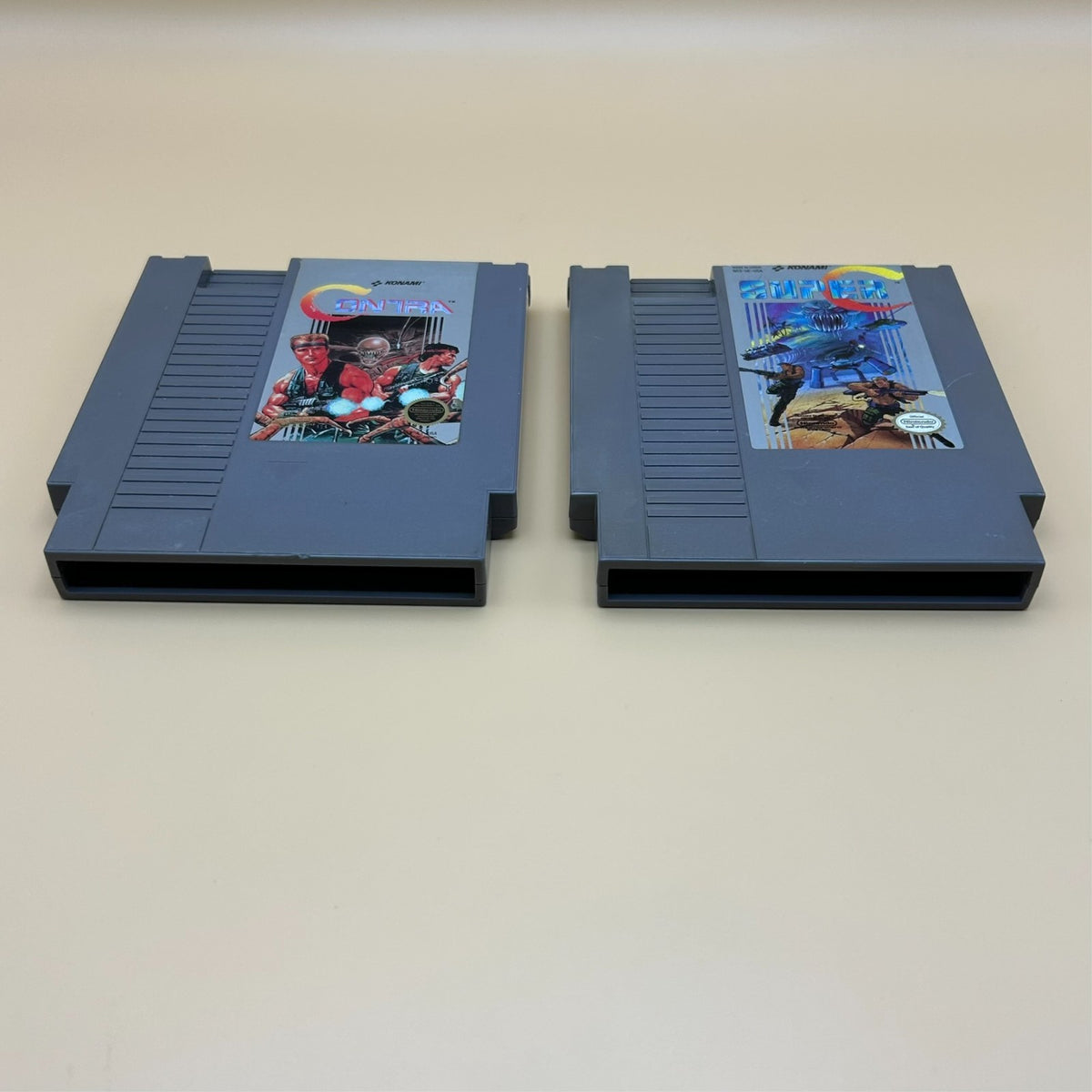 CONTRA & SUPER C NES Game Lot Authentic Nintendo Carts Cleaned & Tested