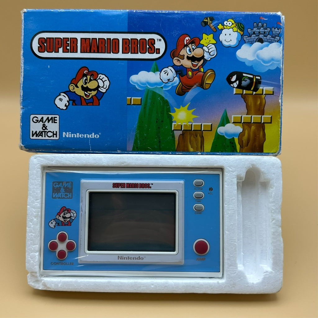 SUPER MARIO BROS. Nintendo Game & Watch YM-105 New Wide Series w/ Box 1988