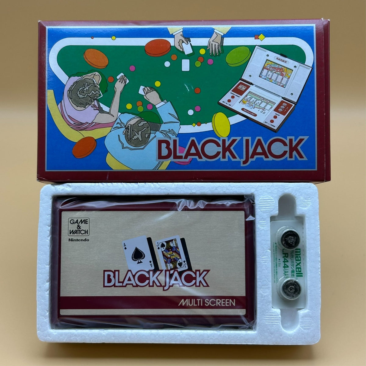 BLACK JACK Nintendo Game & Watch BJ-60 Multi Screen 1985 Mint In Box