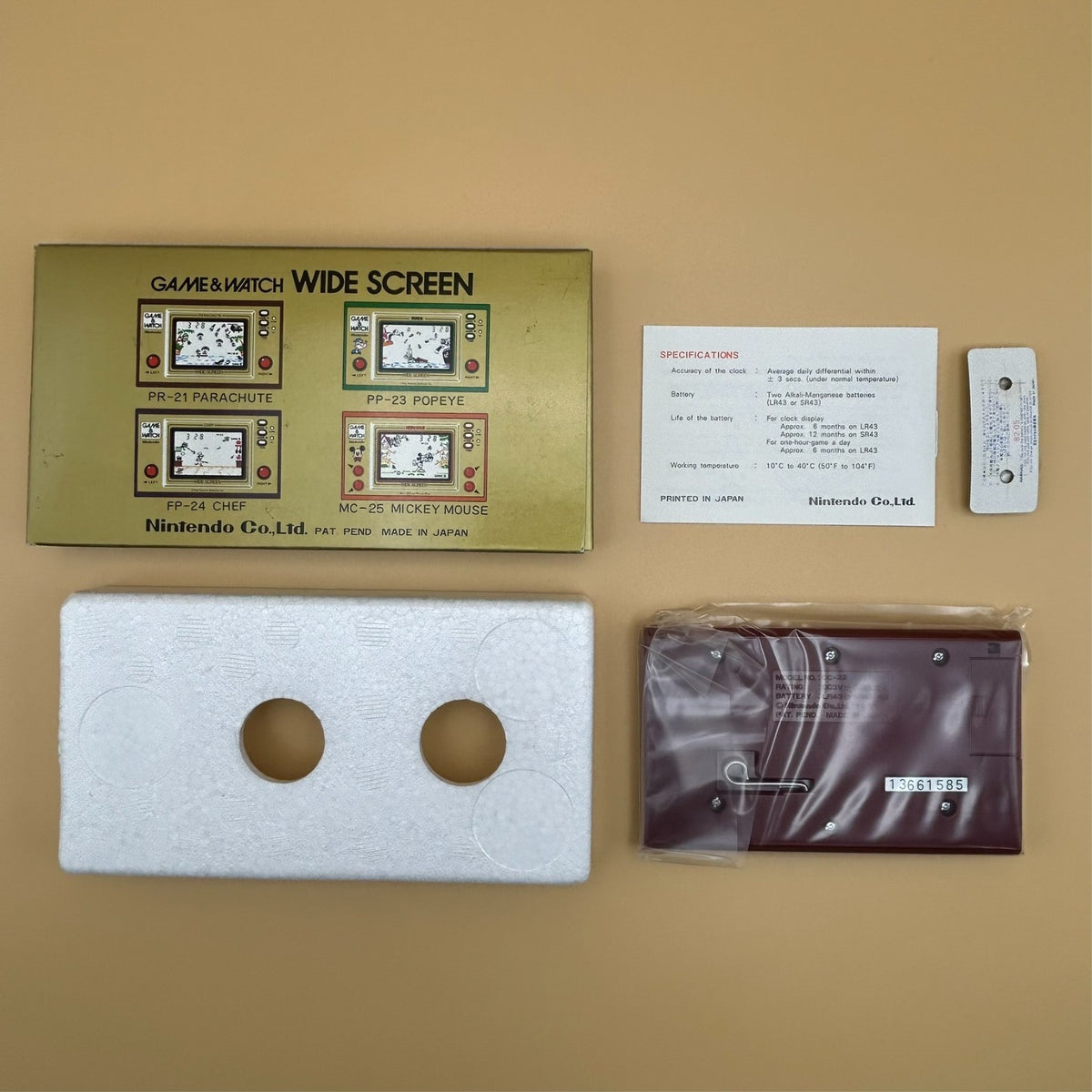 OCTOPUS Nintendo Game & Watch Wide Screen OC-22 1981 New Old Stock NOS