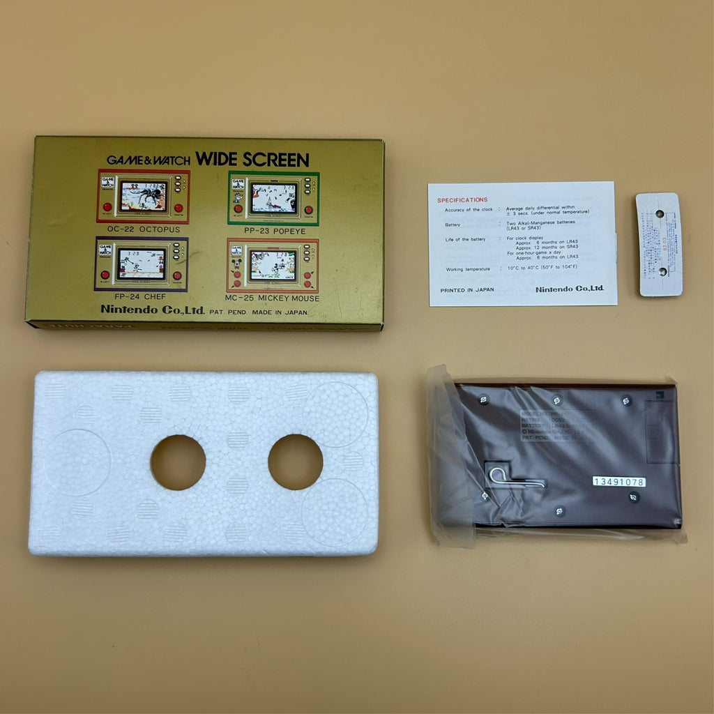 PARACHUTE Nintendo Game & Watch Wide Screen PR-21 1981 New Old Stock NOS