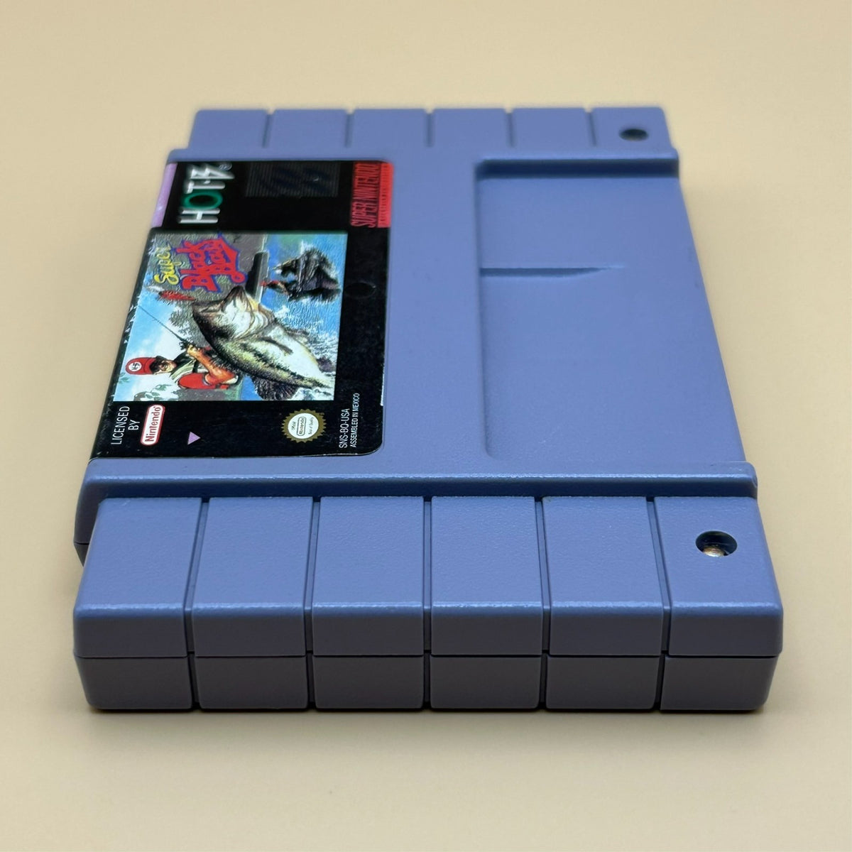 SNES SUPER BLACK BASS Authentic Super Nintendo Game Cart Cleaned & Tested