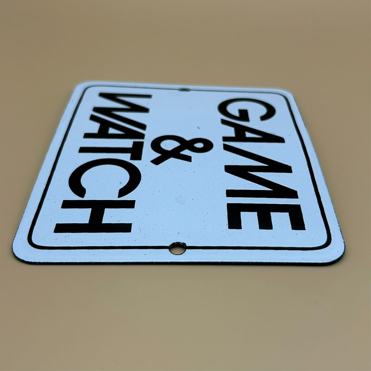Nintendo Game & Watch Metal Shop Sign Vintage 1980s
