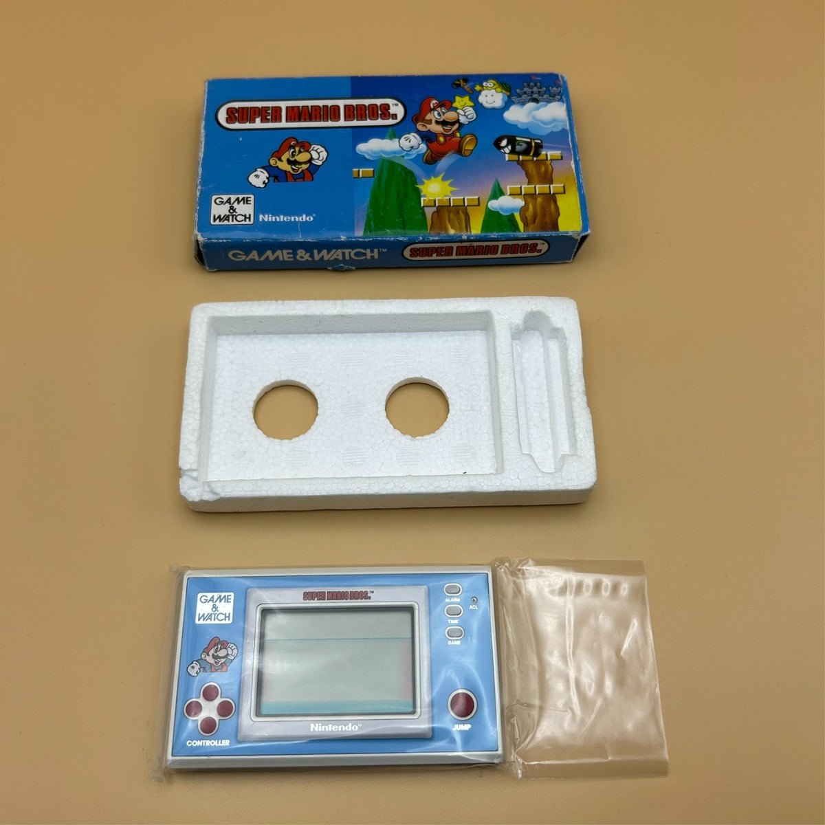 SUPER MARIO BROS. Nintendo Game & Watch YM-105 New Wide Series w/ Box 1988