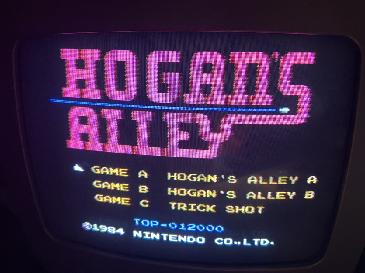 NES HOGAN'S ALLEY 5 Screw CIB Black Box Authentic Tested