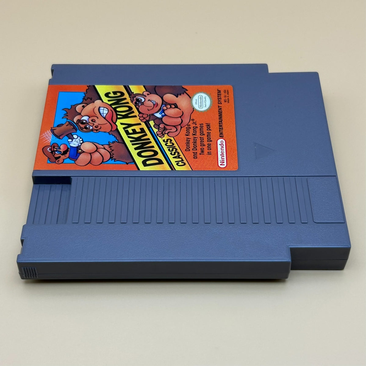 Nintendo NES Game Cart DONKEY KONG CLASSICS w/ Box Authentic Cleaned & Tested