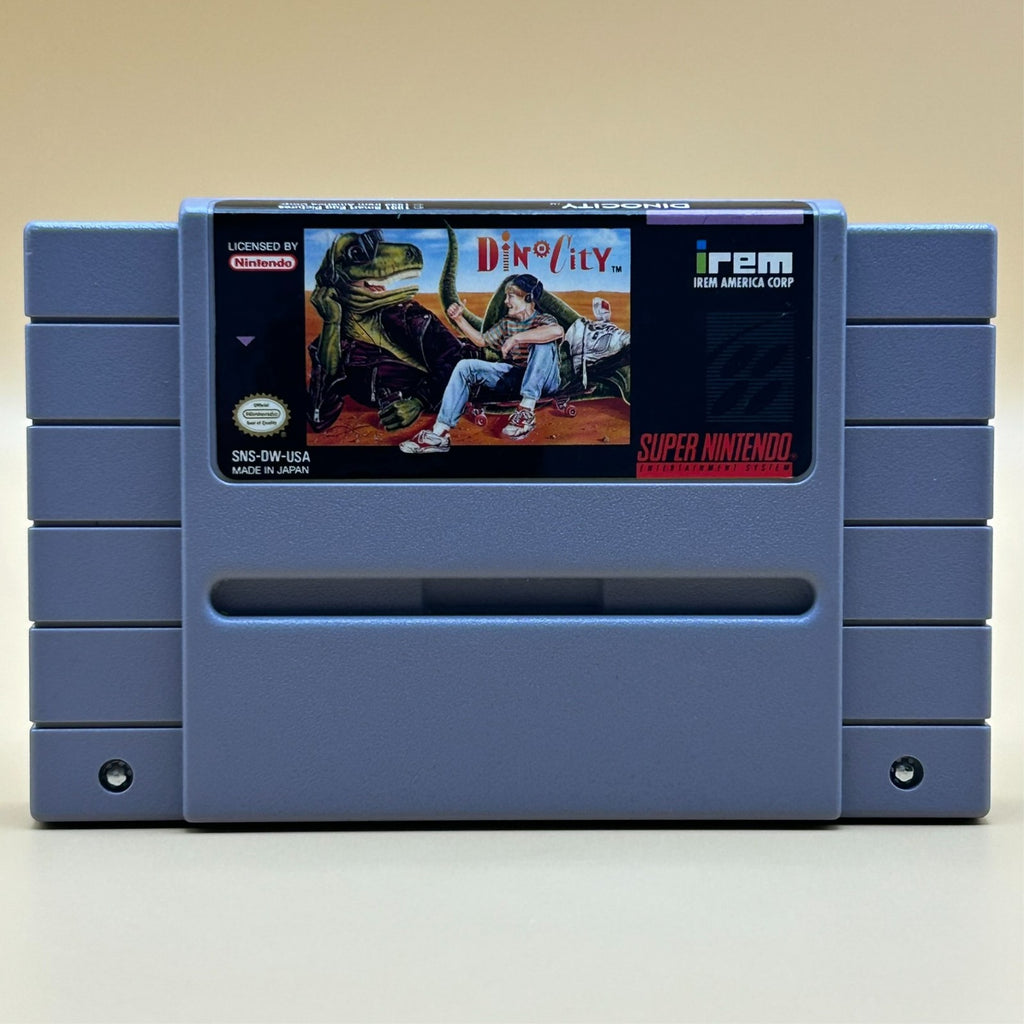 SNES DINO CITY DINOCITY Authentic Super Nintendo Game Cart Tested