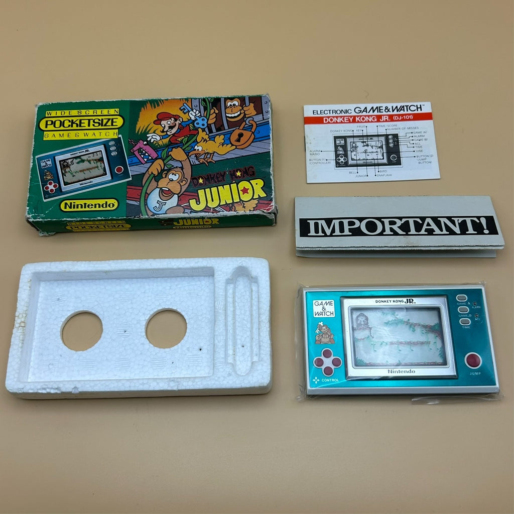 POCKETSIZE DONKEY KONG JR. Nintendo Game & Watch DJ-101 Boxed Vintage 1982