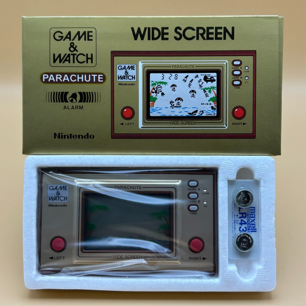 PARACHUTE Nintendo Game & Watch Wide Screen PR-21 1981 New Old Stock NOS