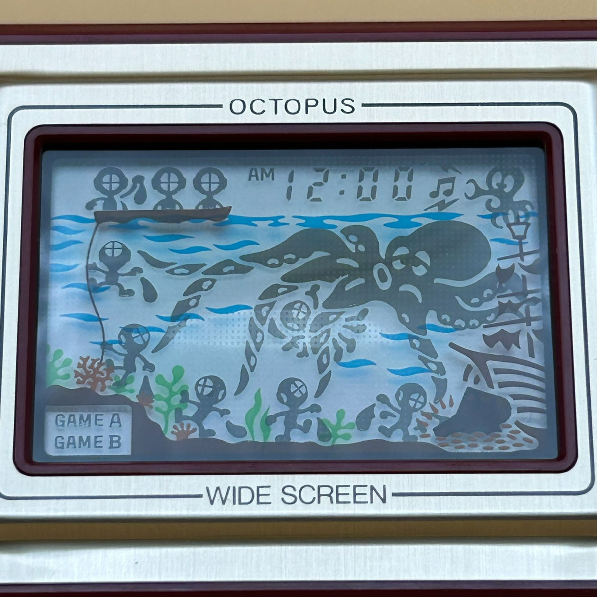 OCTOPUS Nintendo Game & Watch Wide Screen OC-22 1981 New Old Stock NOS
