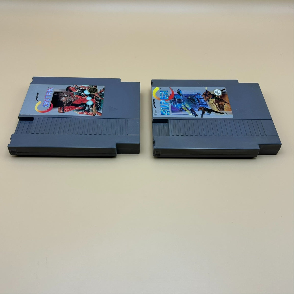 CONTRA & SUPER C NES Game Lot Authentic Nintendo Carts Cleaned & Tested